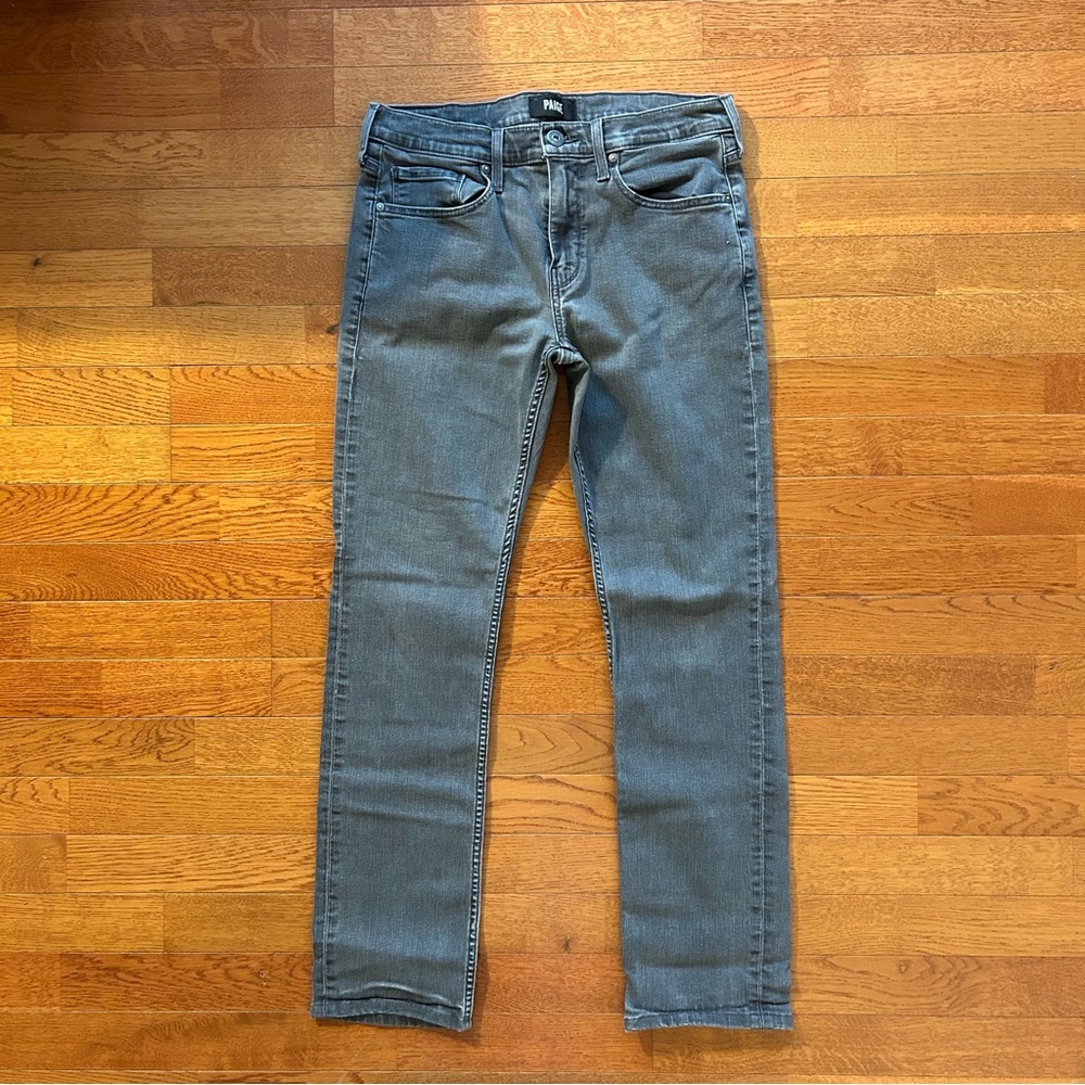 Paige Federal Slim Straight Jeans Gray